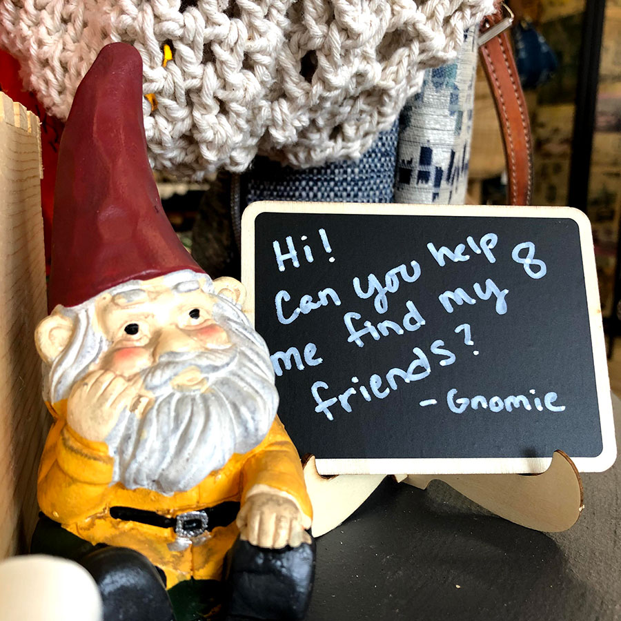 go on a gnome hunt at mosaic in montrose