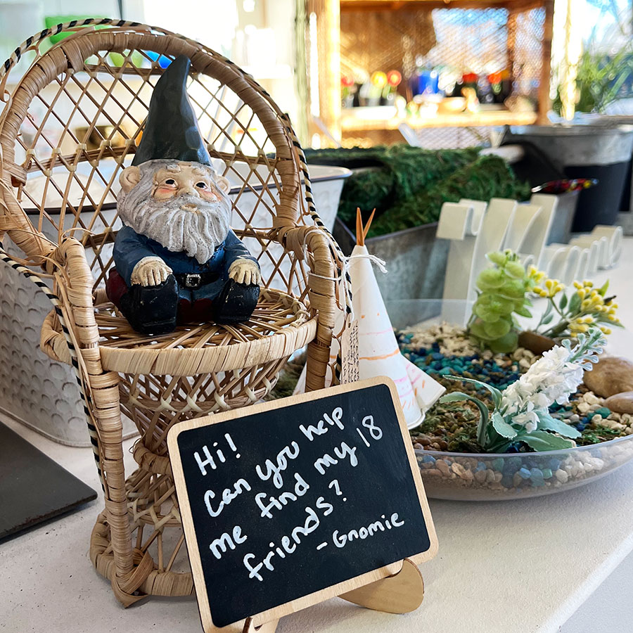 go on a gnome hunt at mosaic in montrose